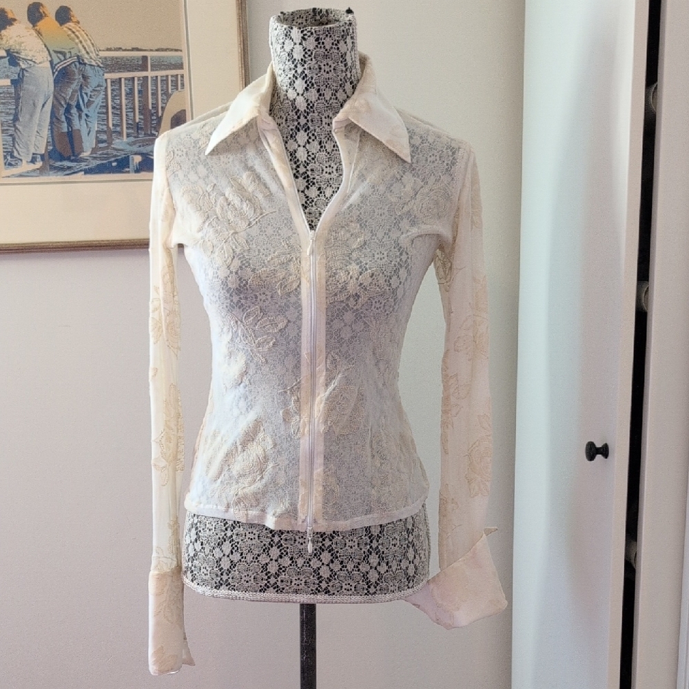 Lace See Through Shirt